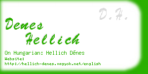 denes hellich business card